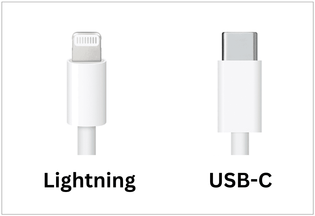 Lightning and USB-C connectors