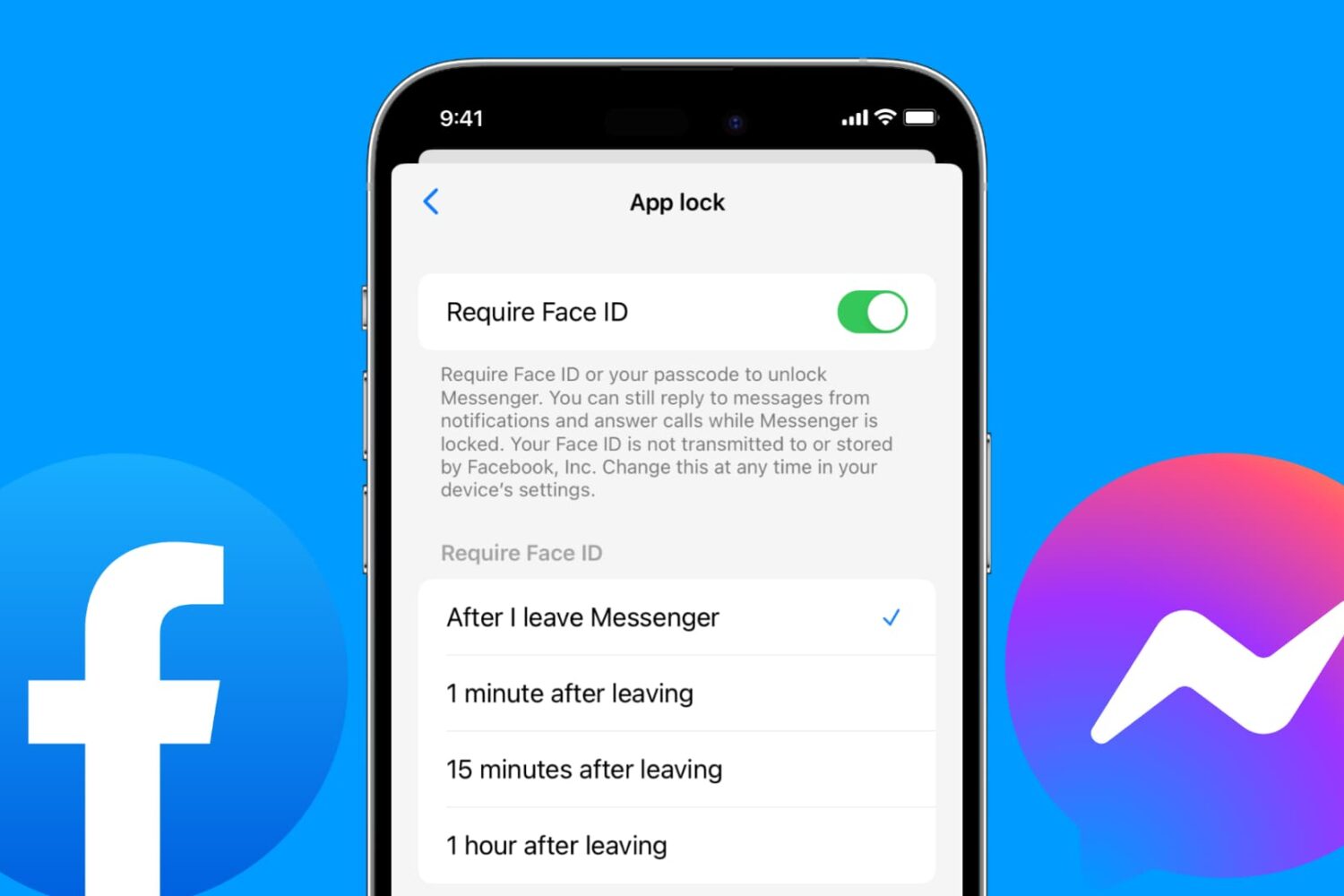 Lock Messenger chats on iPhone