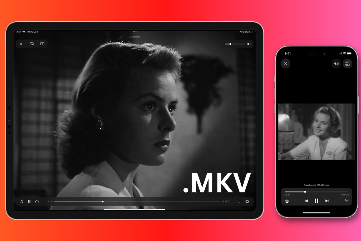 Playing MKV video file on iPhone and iPad