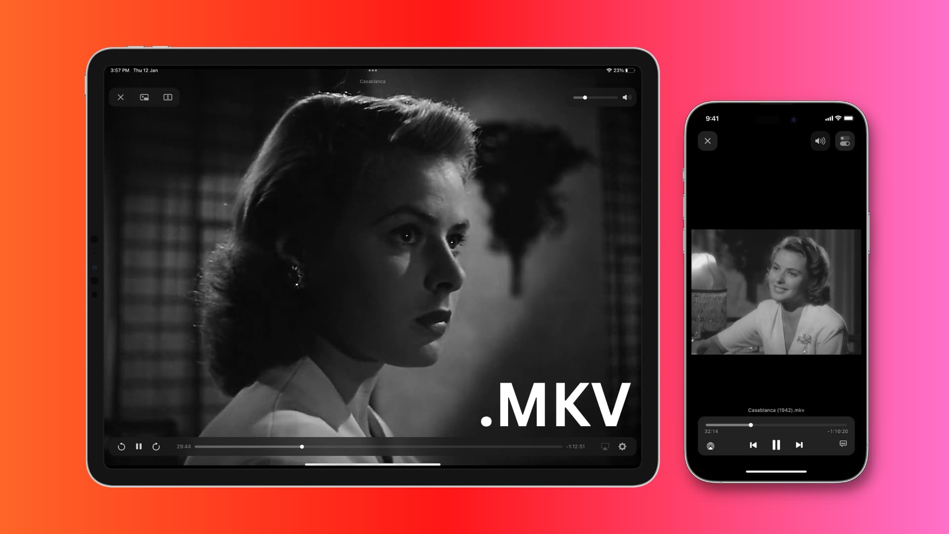 Playing MKV video file on iPhone and iPad