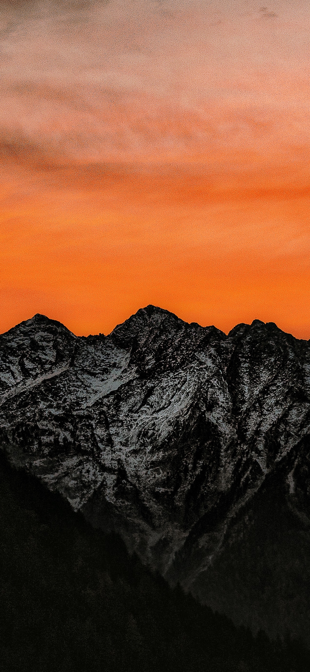 Mountain orange sunset iPhone wallpaper Eberhard Grossgasteiger