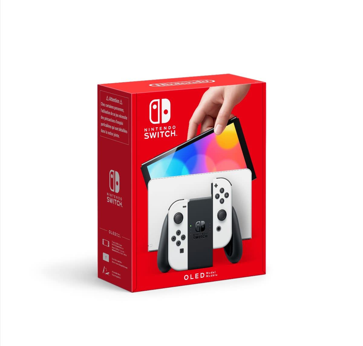White variant of the Nintendo Switch OLED model.