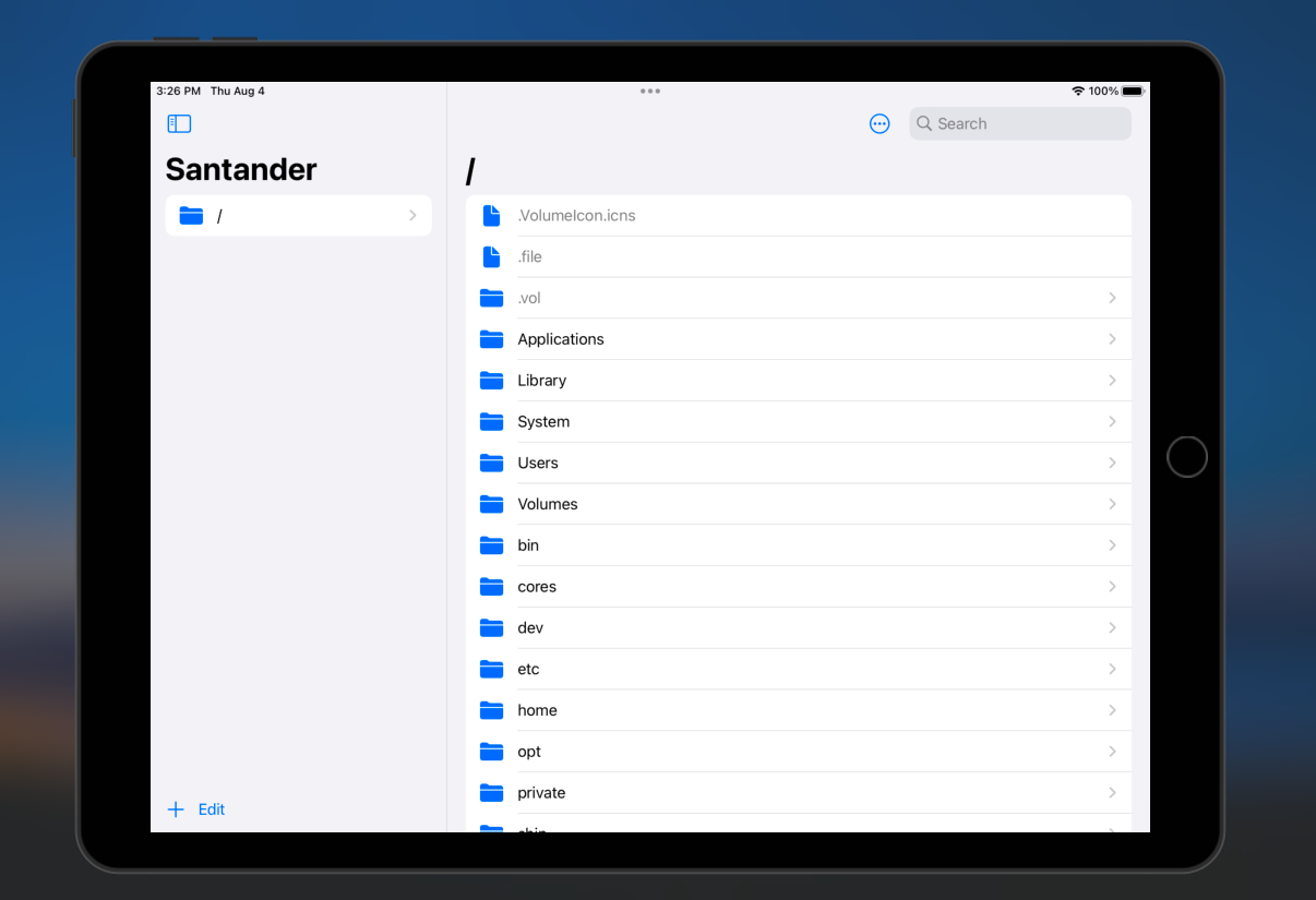 New fork of Santander file manager adds partial support for browsing & modifying /var contents