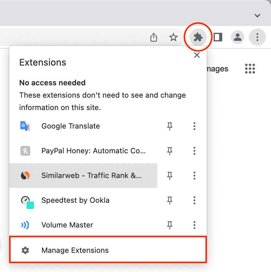 See installed Chrome extensions