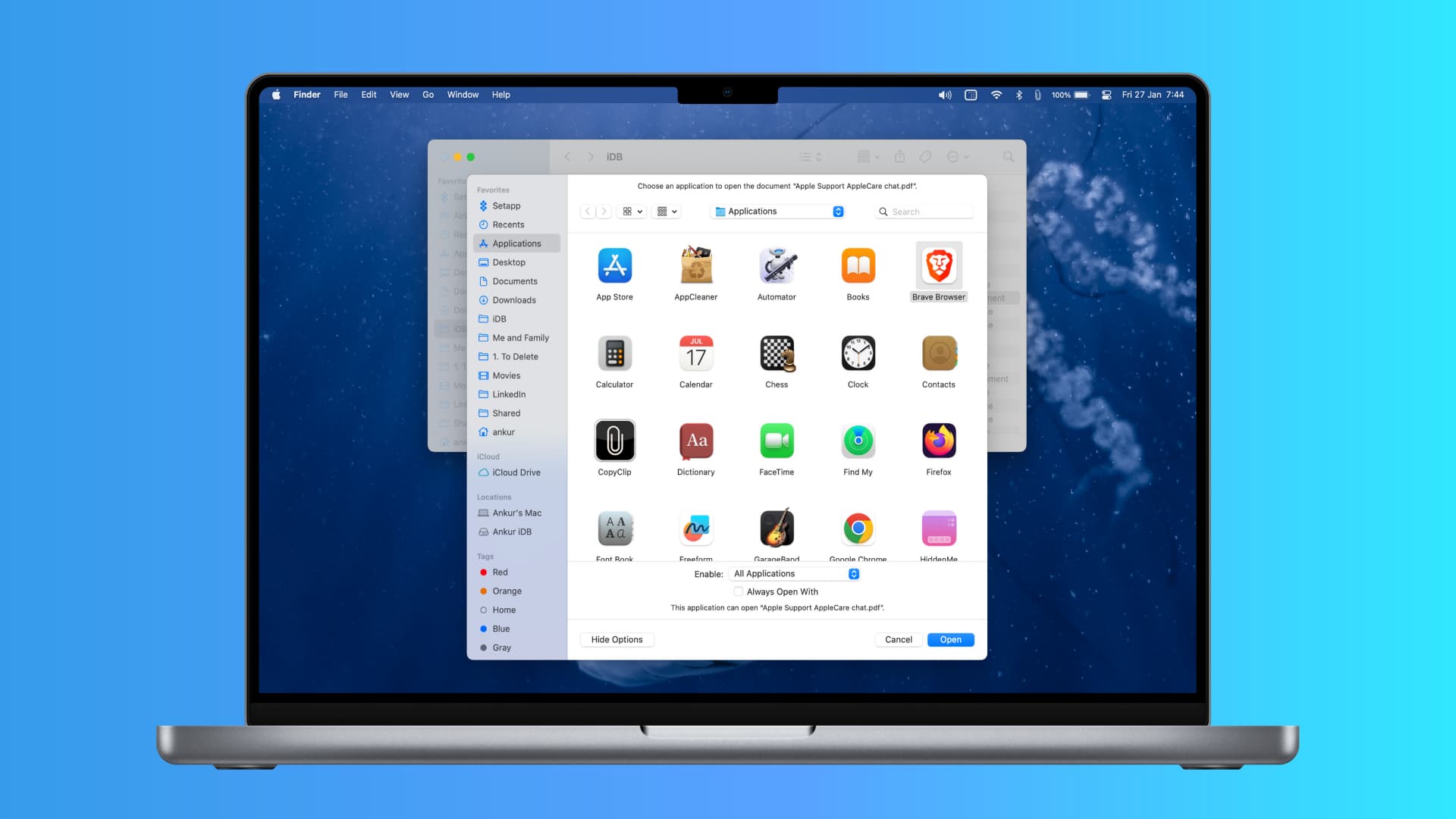 Choose a Mac app to open all files of a certain kind