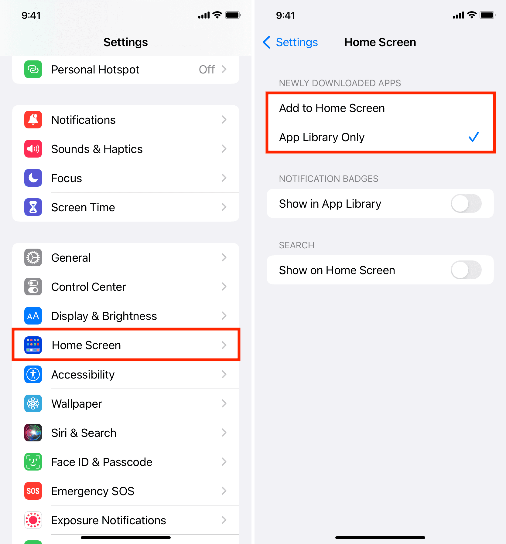 Set new iPhone apps to download only to App Library