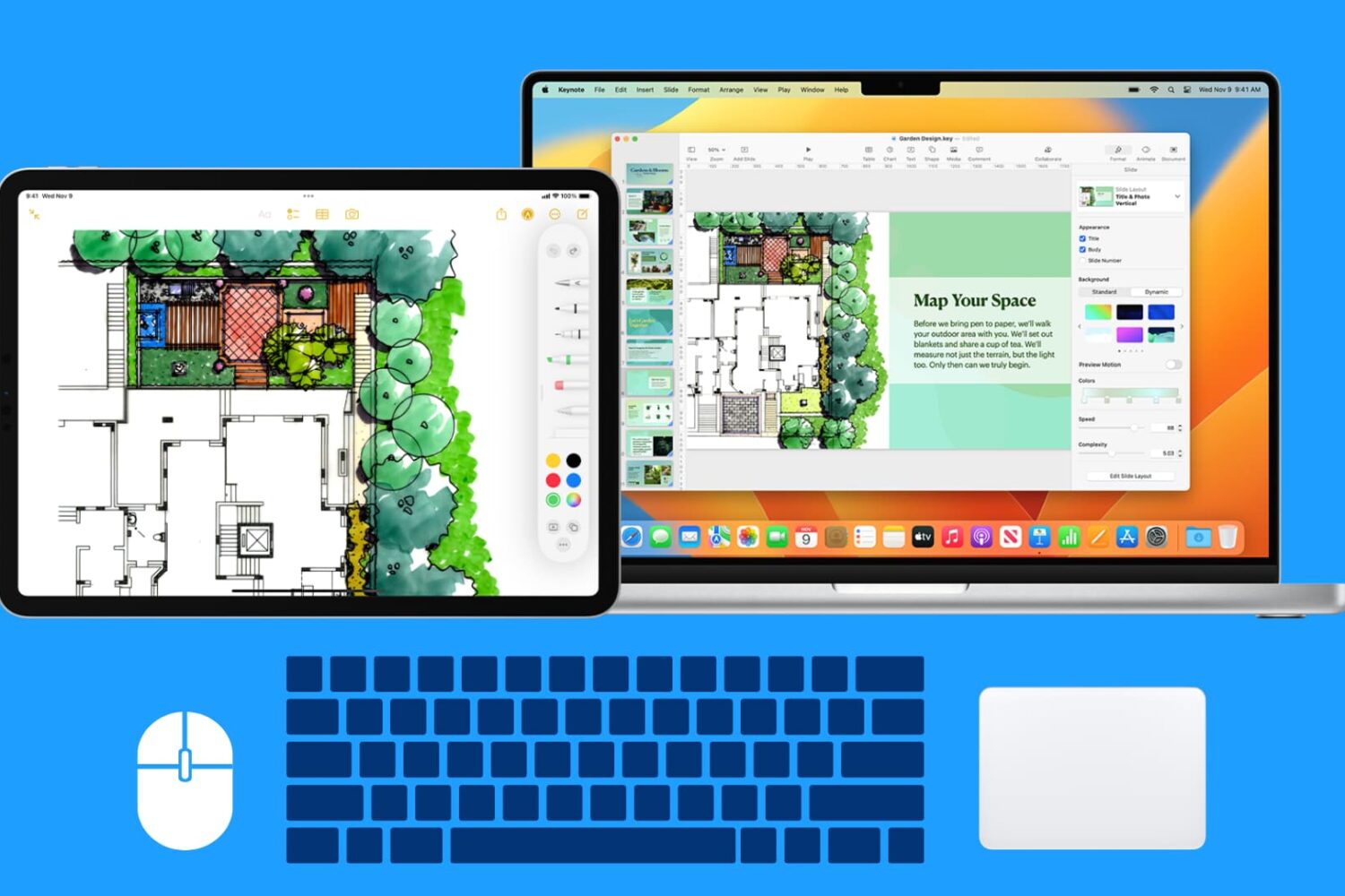 Use single mouse, trackpad, and keyboard on Mac and iPad