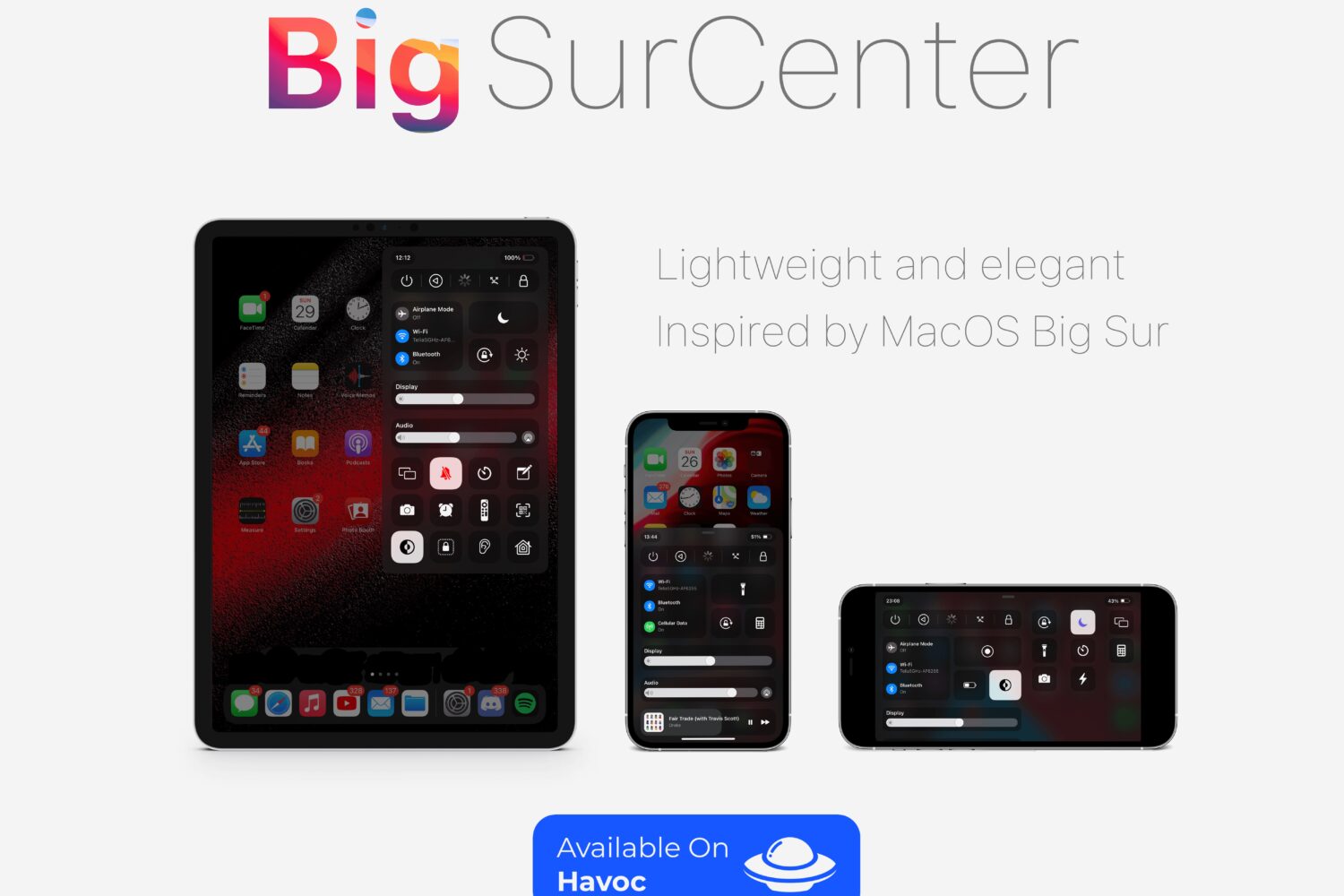 BigSurCenter iOS 16 support.