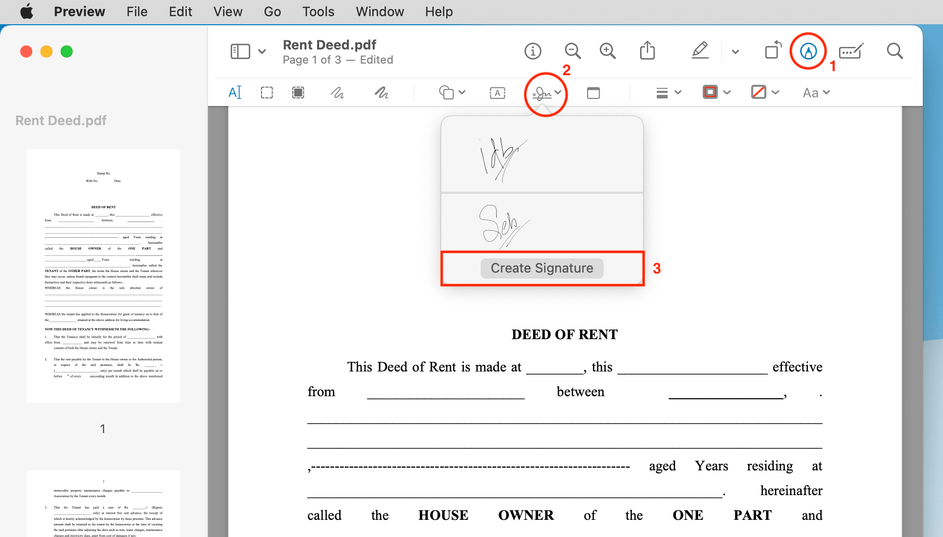 Create Signature for PDF in Mac Preview