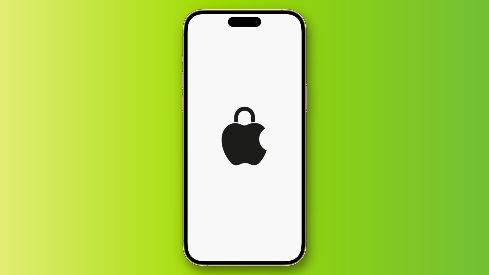 Illustration showing a locked Apple logo inside an iPhone