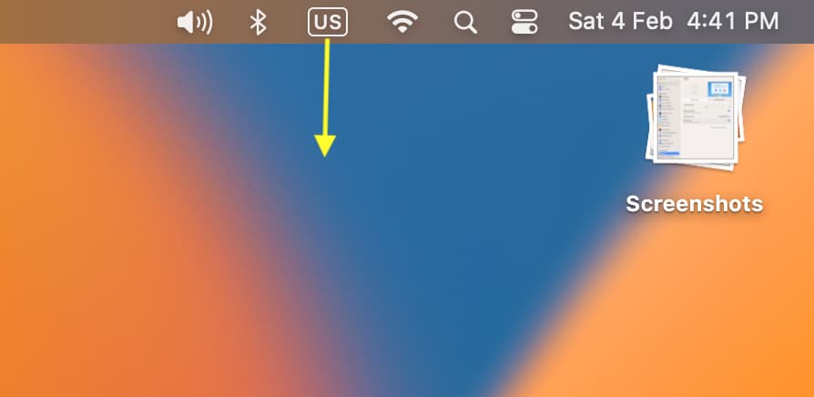 Remove keyboard language icon from Mac menu bar