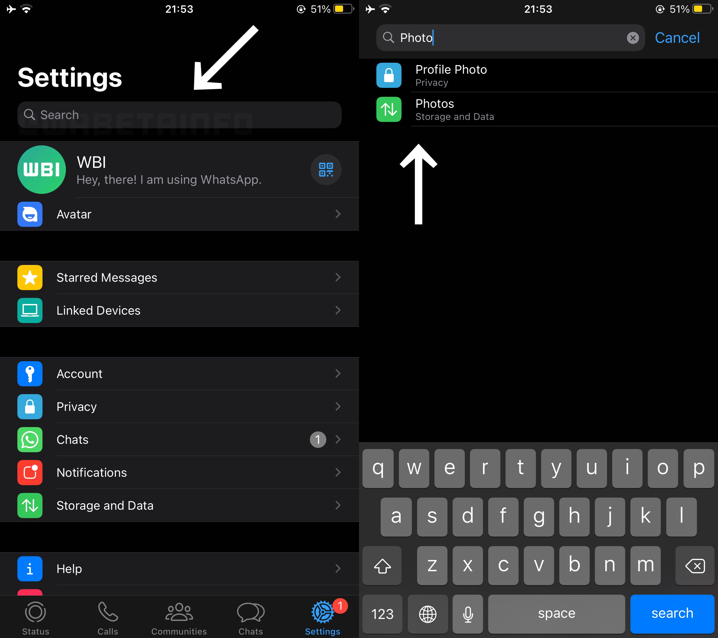 Settings search is coming to WhatsApp