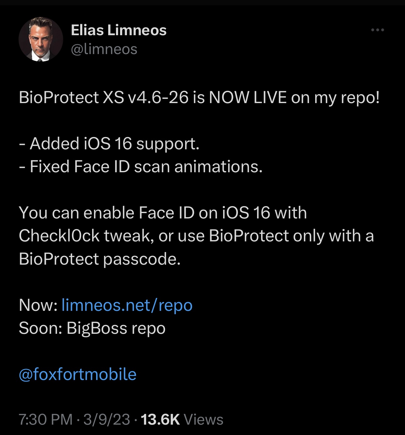 BioProtect XS iOS 16 support added.