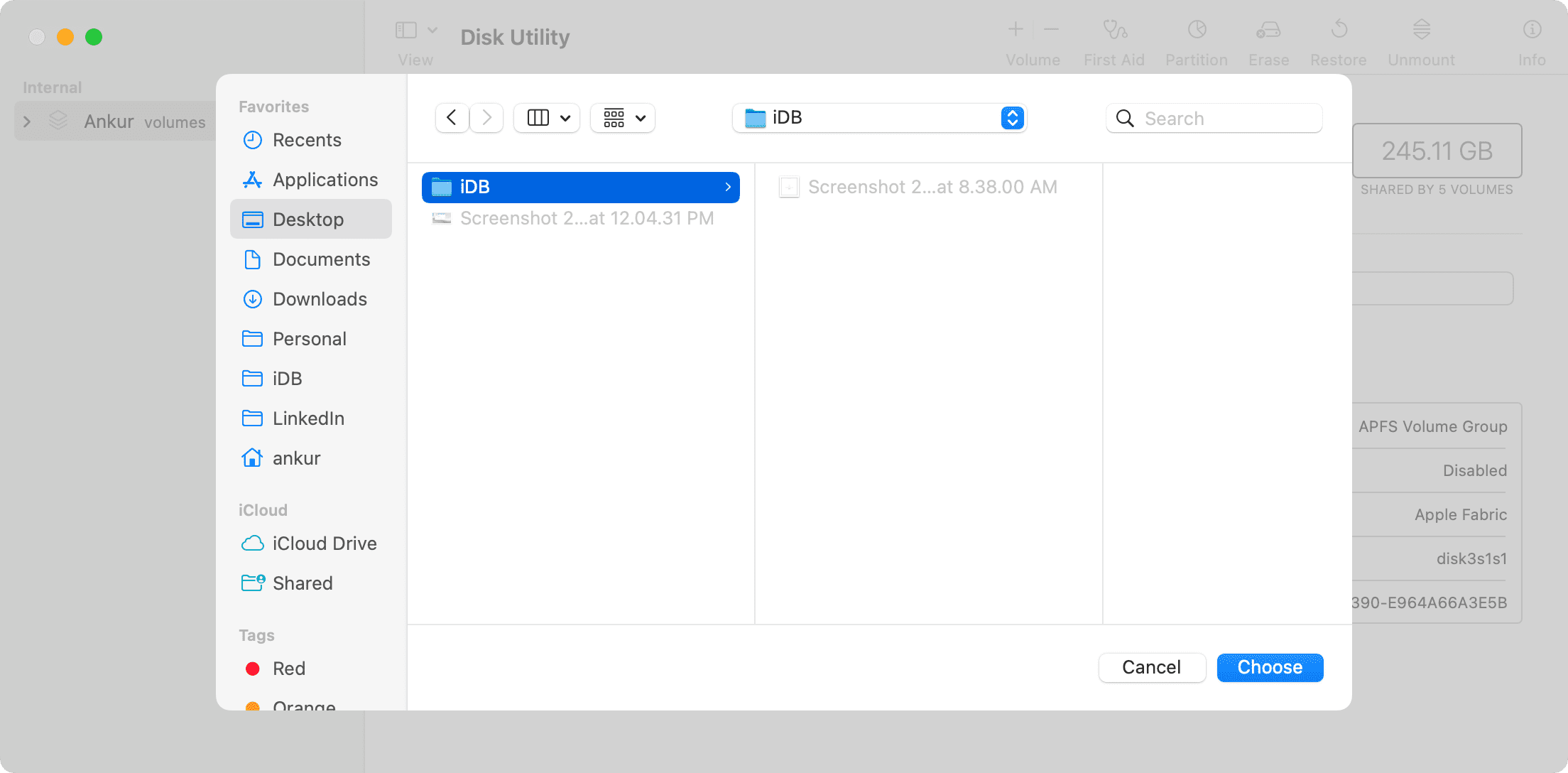 Choose Mac folder you want to lock
