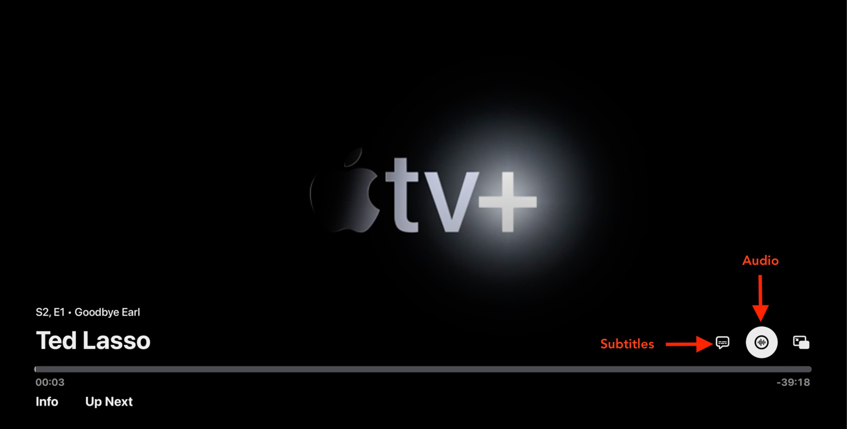 Choose subtitles and audio language while watching on Apple TV