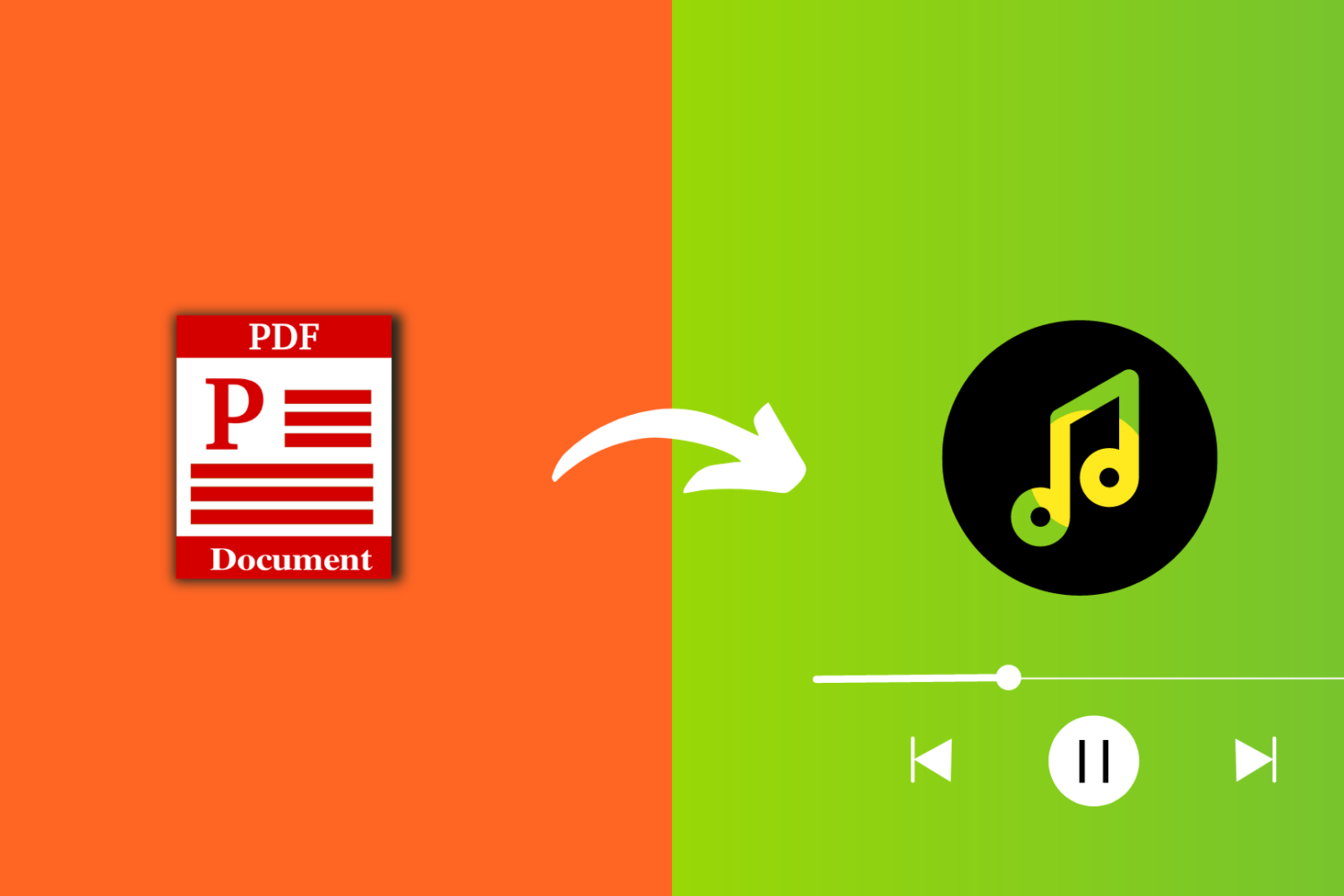 Image showing PDF to audio conversion