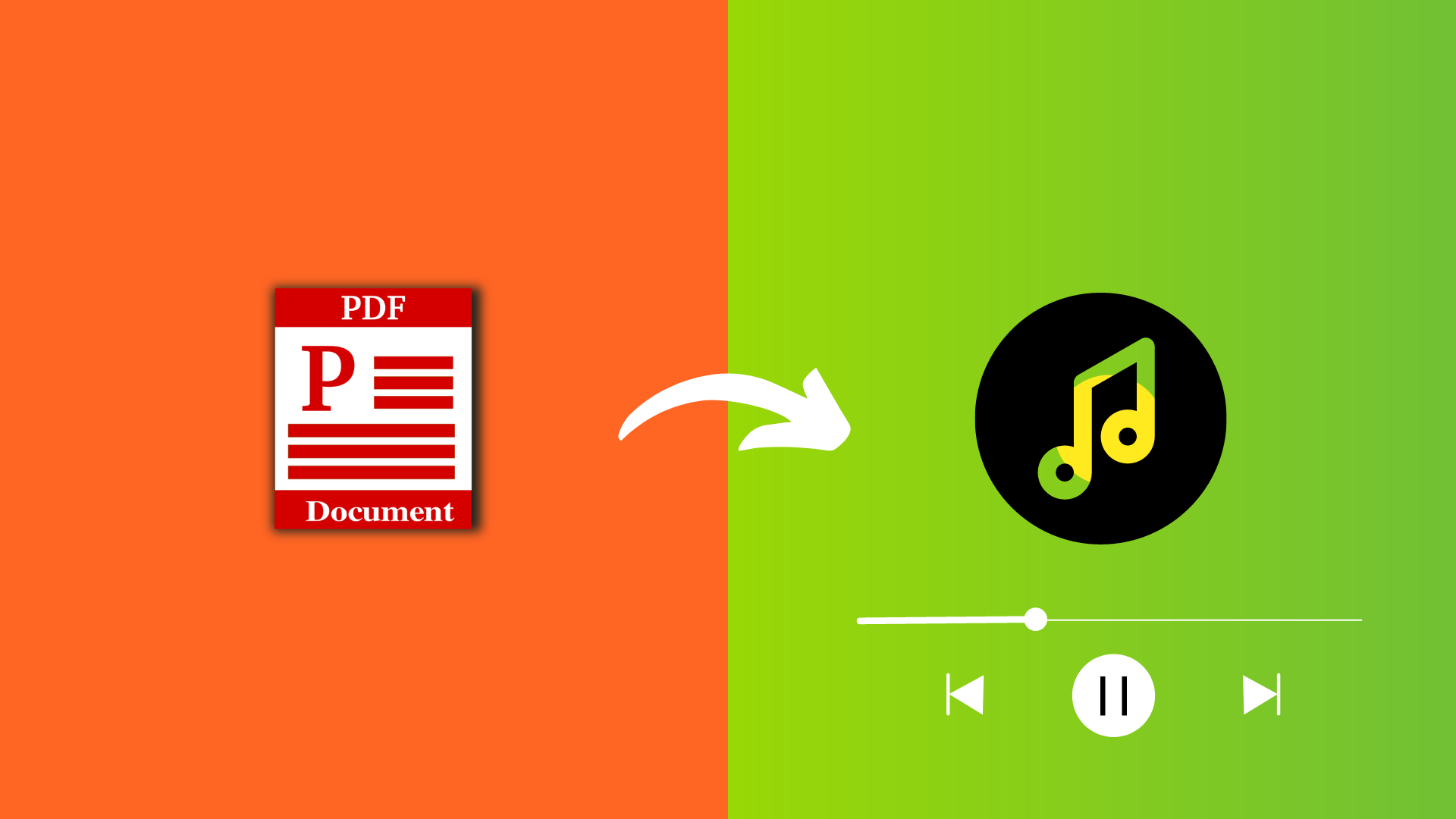Image showing PDF to audio conversion