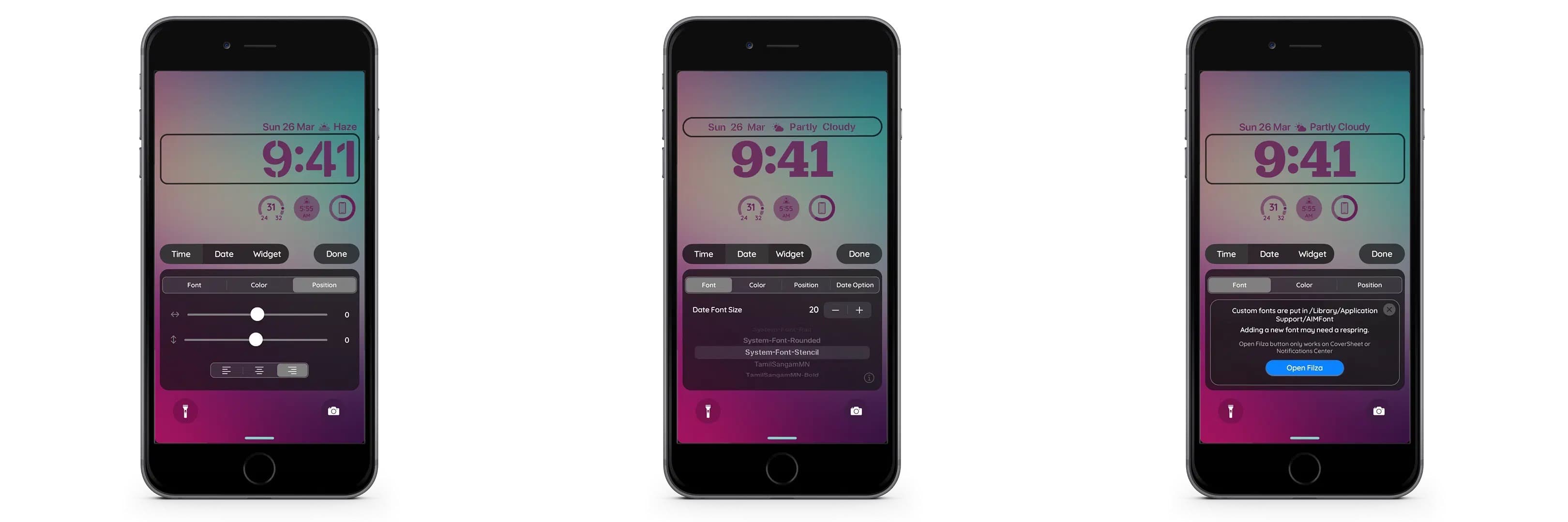 AIM Pro iOS 16-style Lock Screen customization tweak picks up rootless jailbreak support