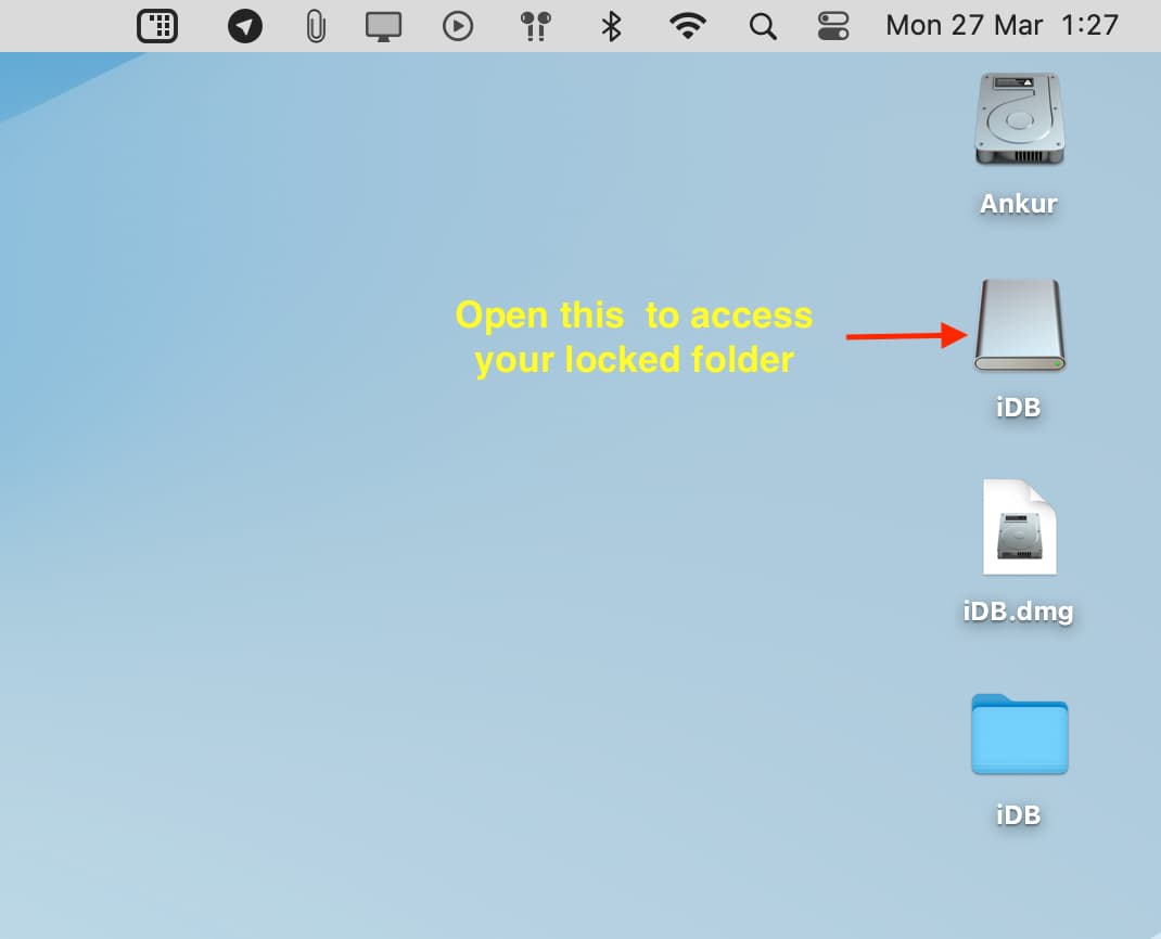 Open locked folder on Mac