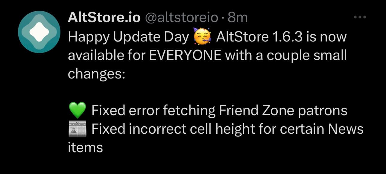 AltStore v1.6.3 Update