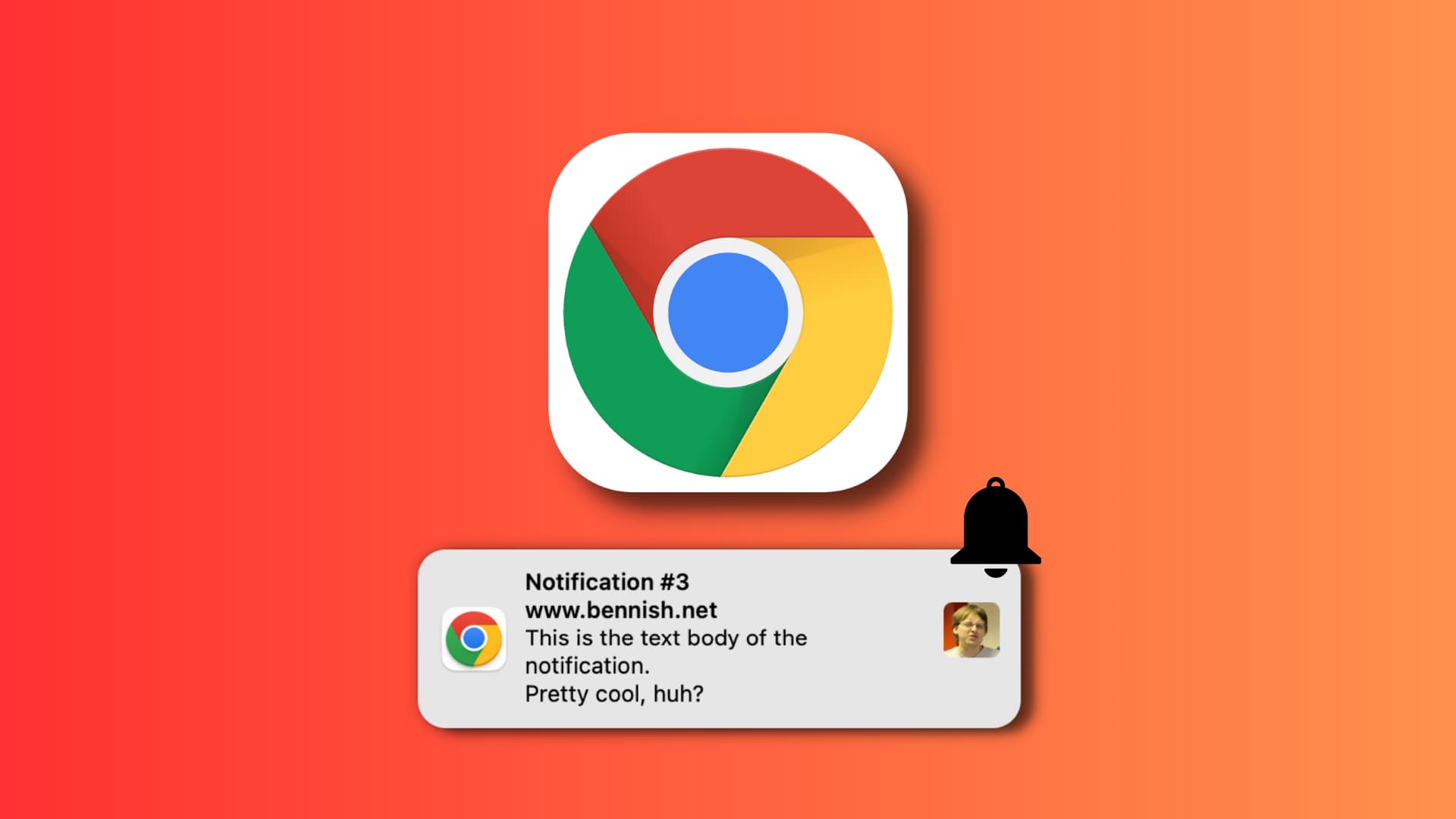 Google Chrome website notification on Mac