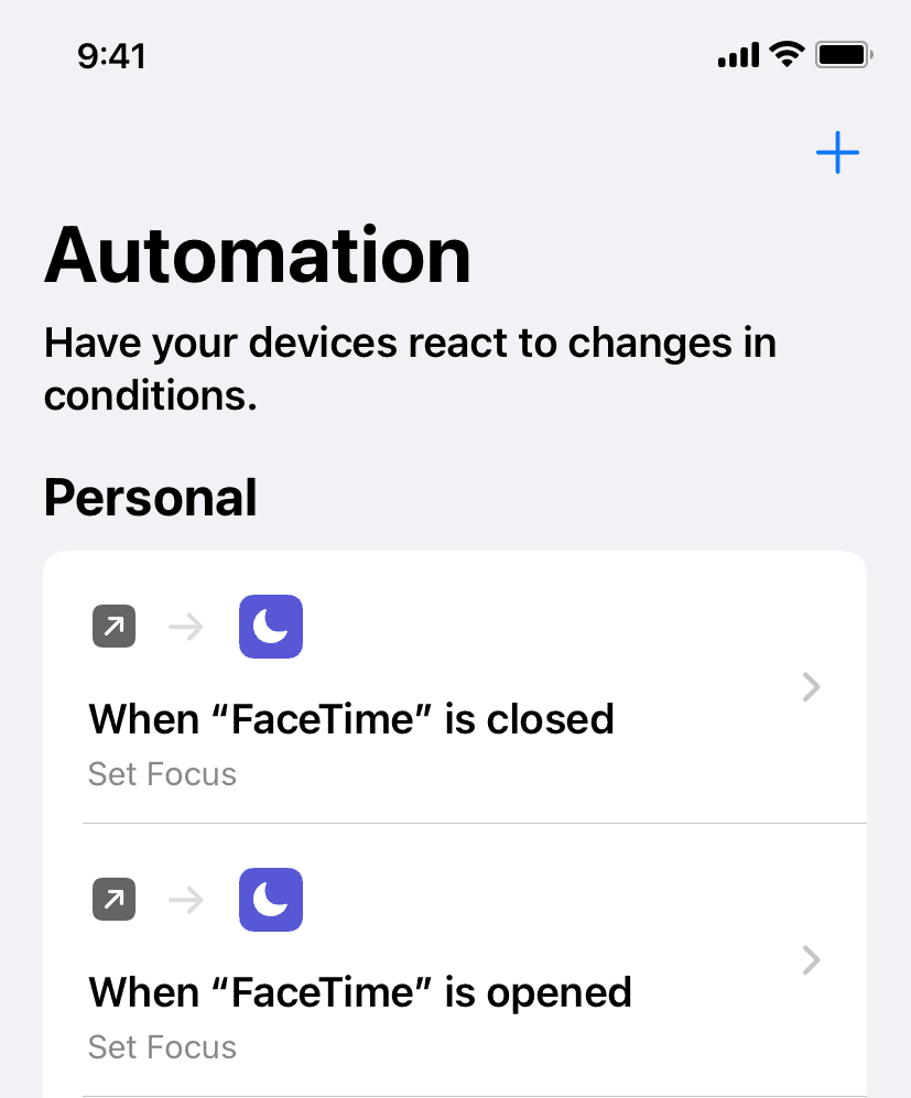 DND Automation when FaceTime is opened and closed