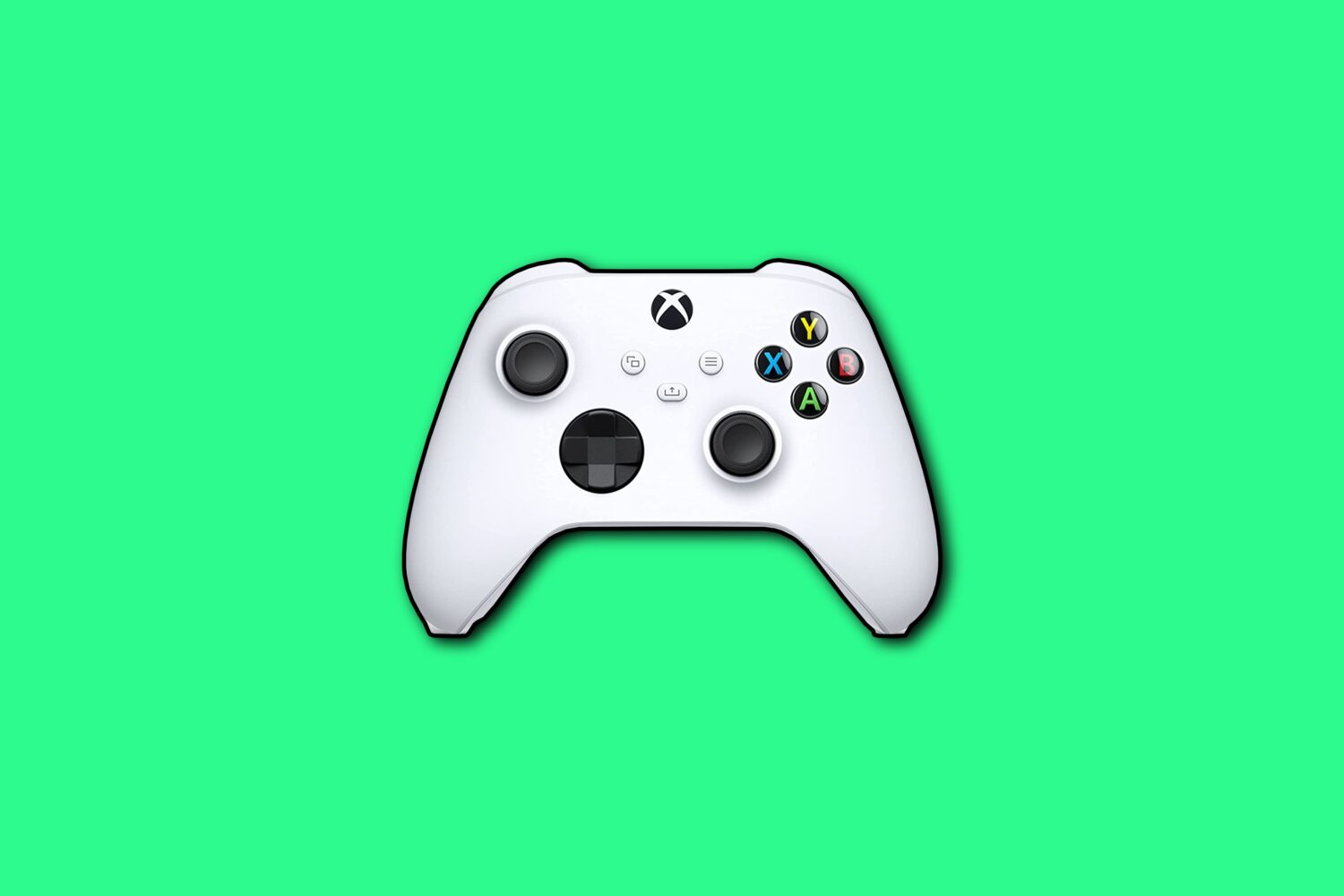 Xbox controller set agains a solid pastel green background