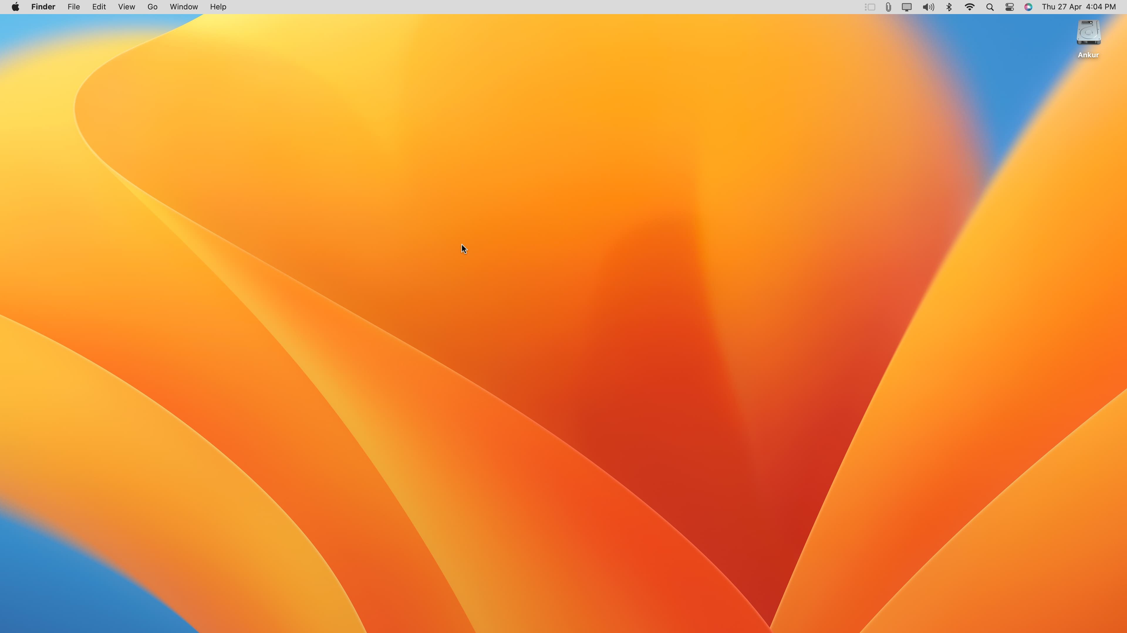 Mac desktop screenshot with macOS Ventura wallpaper