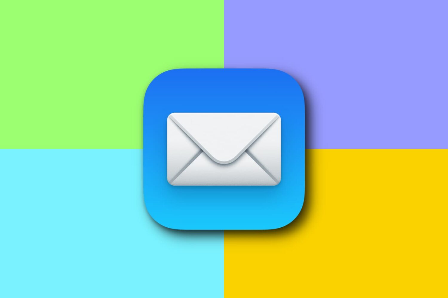 Apple Mail app icon on a colorful background