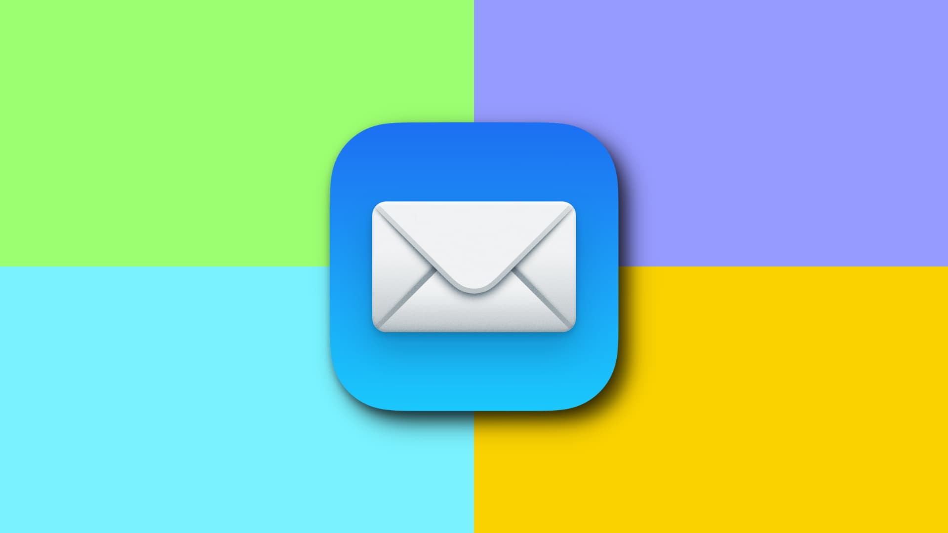 Apple Mail app icon on a colorful background