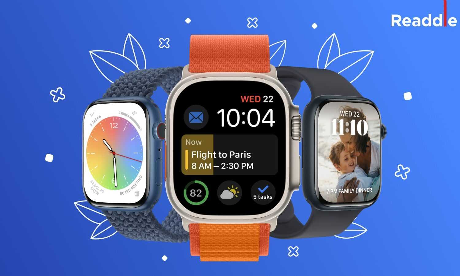 Marketing image promoting the new Readdle Calendars app for Apple Watch