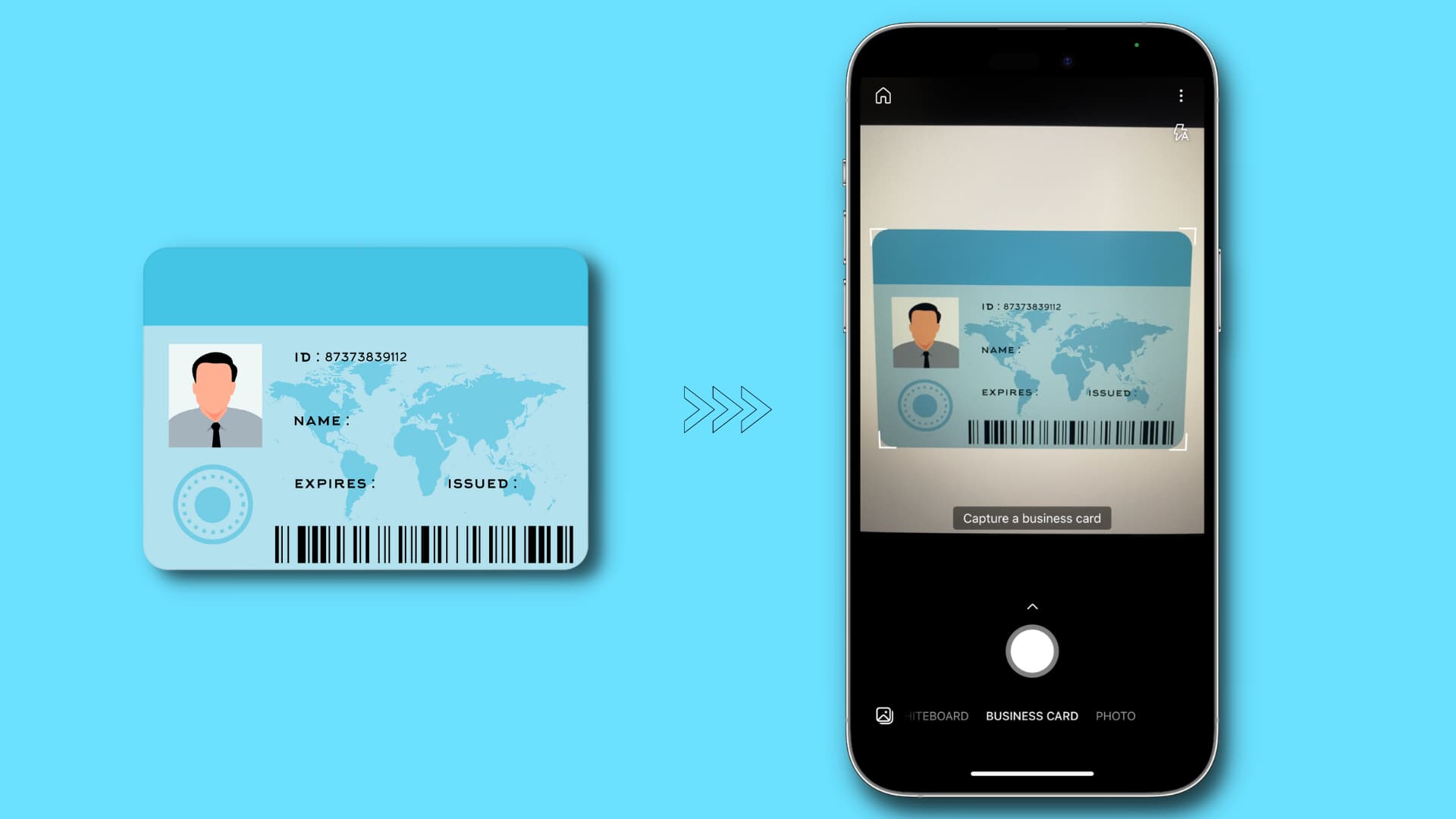 Scanning a ID card using iPhone