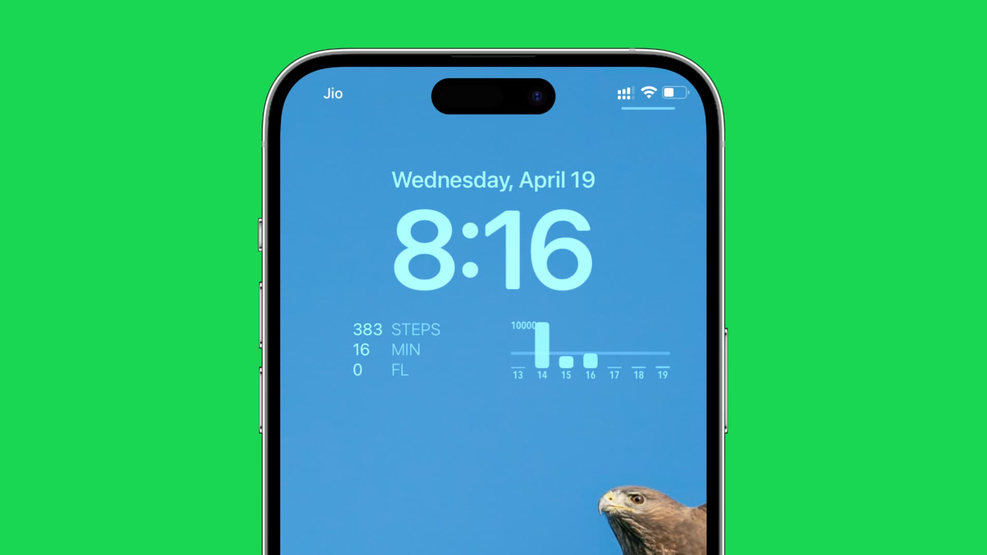 Daily steps count showing on iPhone Lock Screen