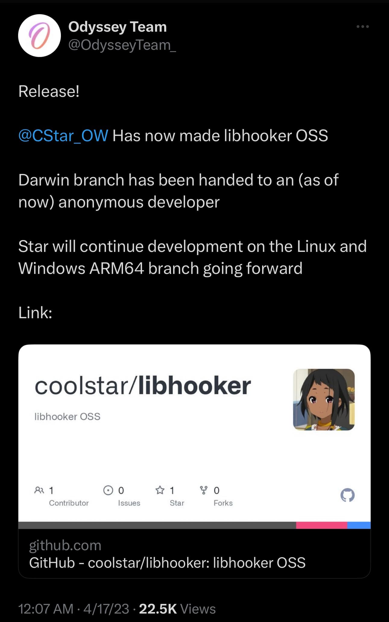 CoolStar open sources libhooker.