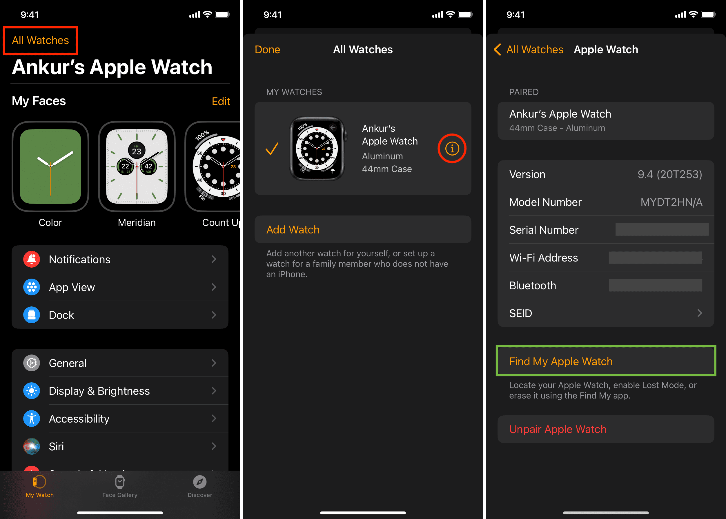 Activation Lock turned on Apple Watch