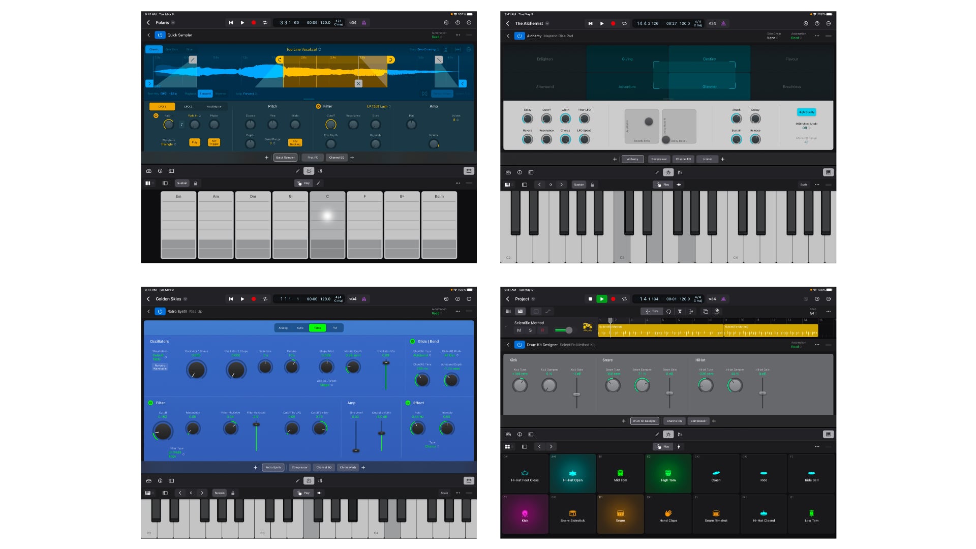 Software instruments in Logic Pro for iPad