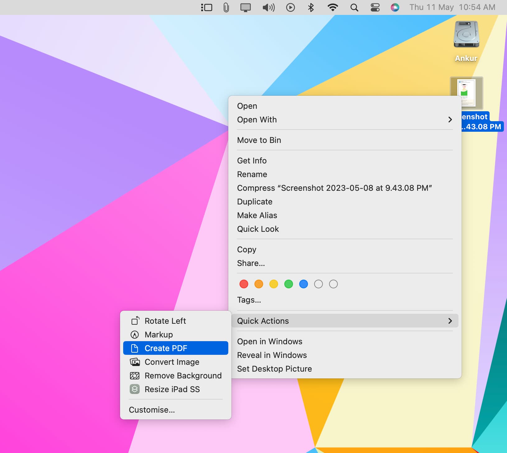 Create PDF on Mac using Quick Actions