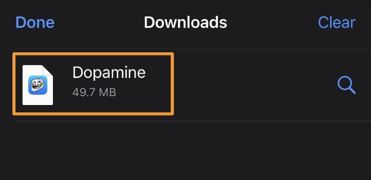Dopamine downloaded file success.