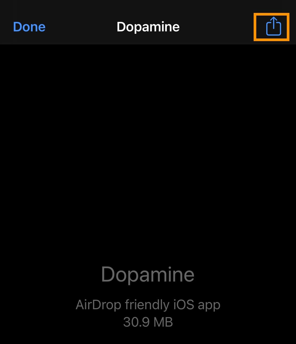 Dopamine share button.