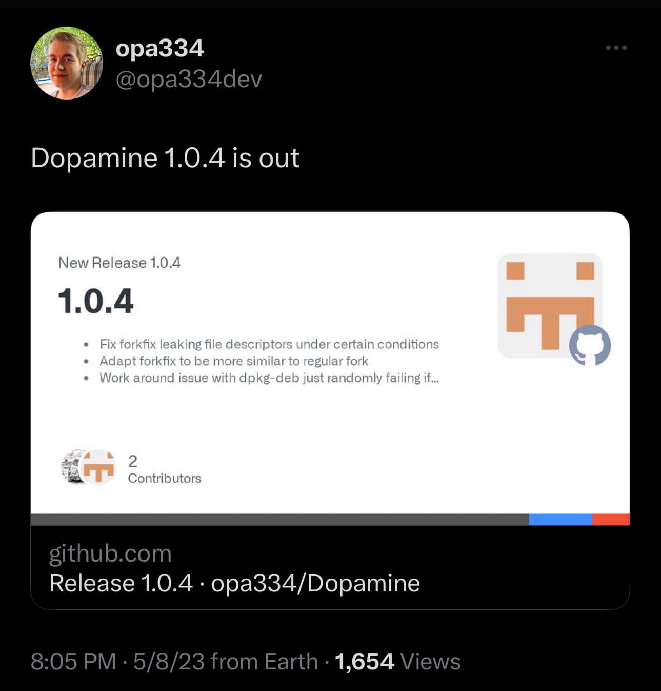Dopamine v1.0.4 released.