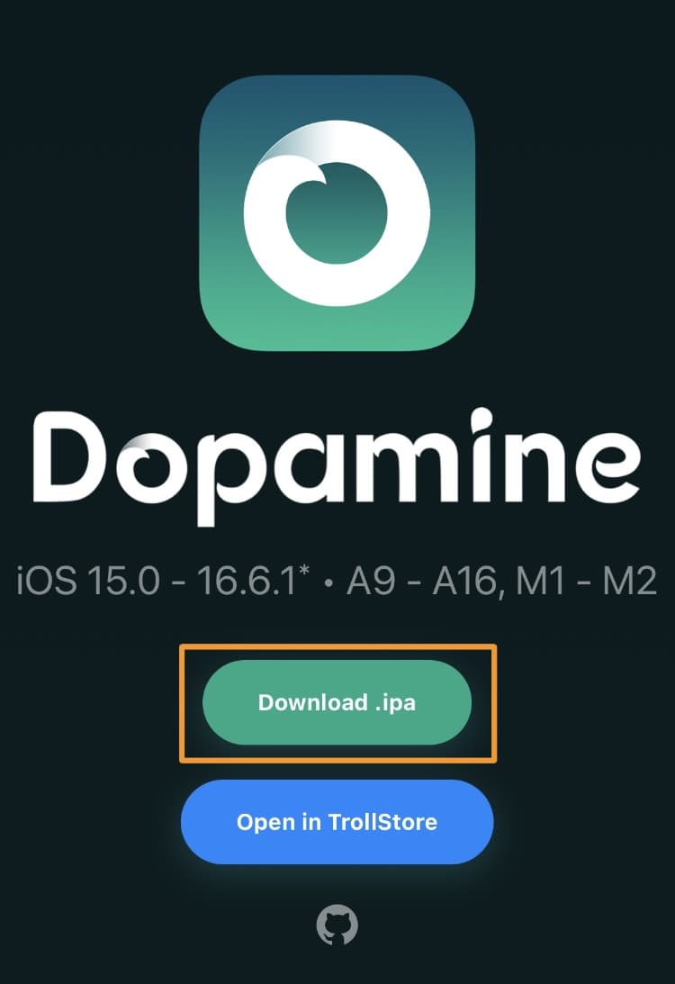 Dopamine download .ipa file.