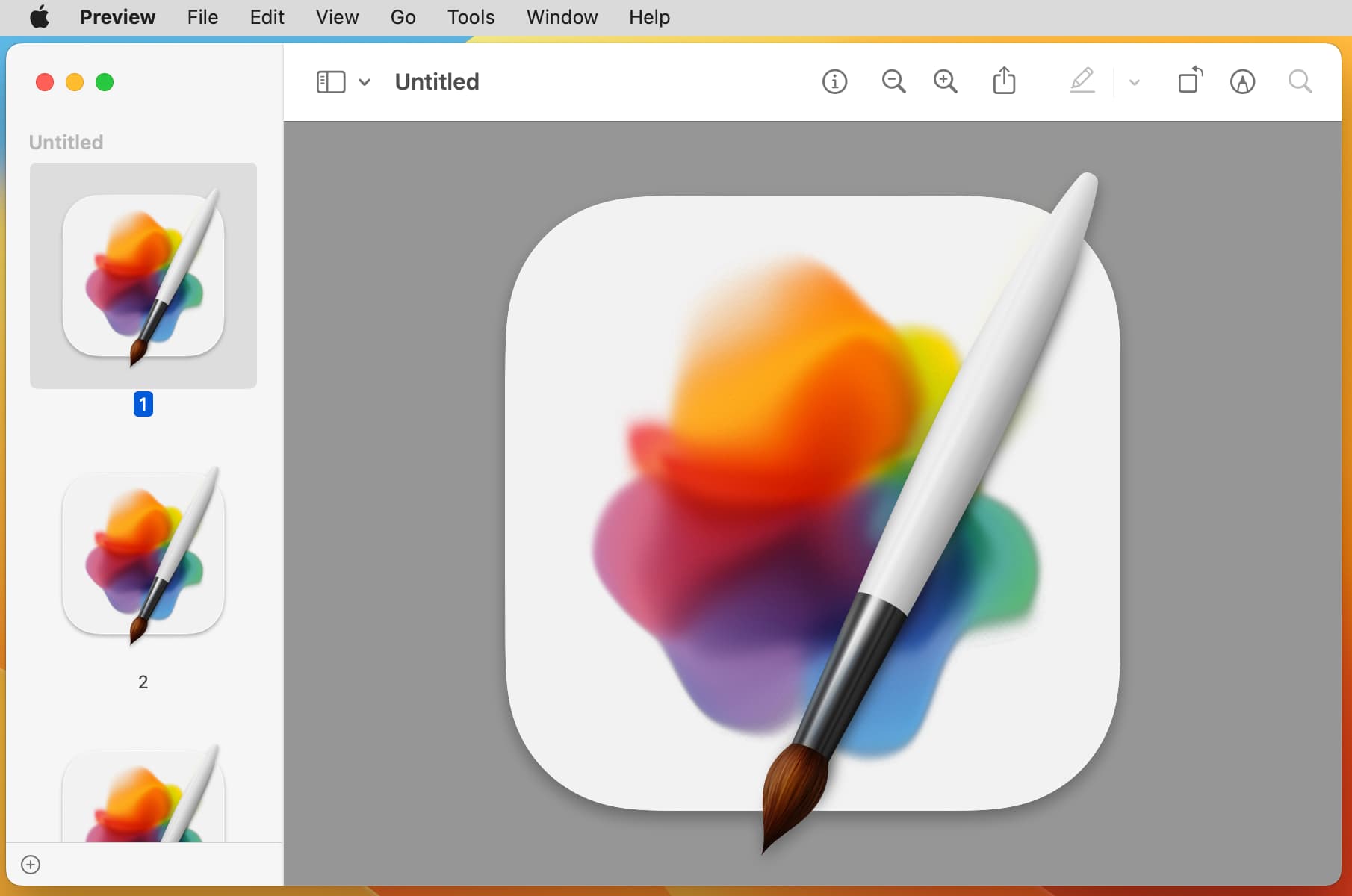 Extracted Mac app icon pasted in Preview