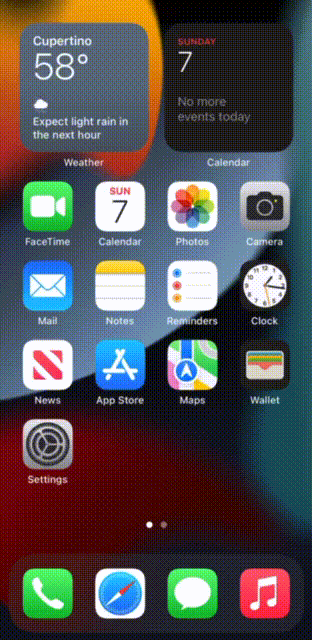 IconRotator in action on the Home Screen.