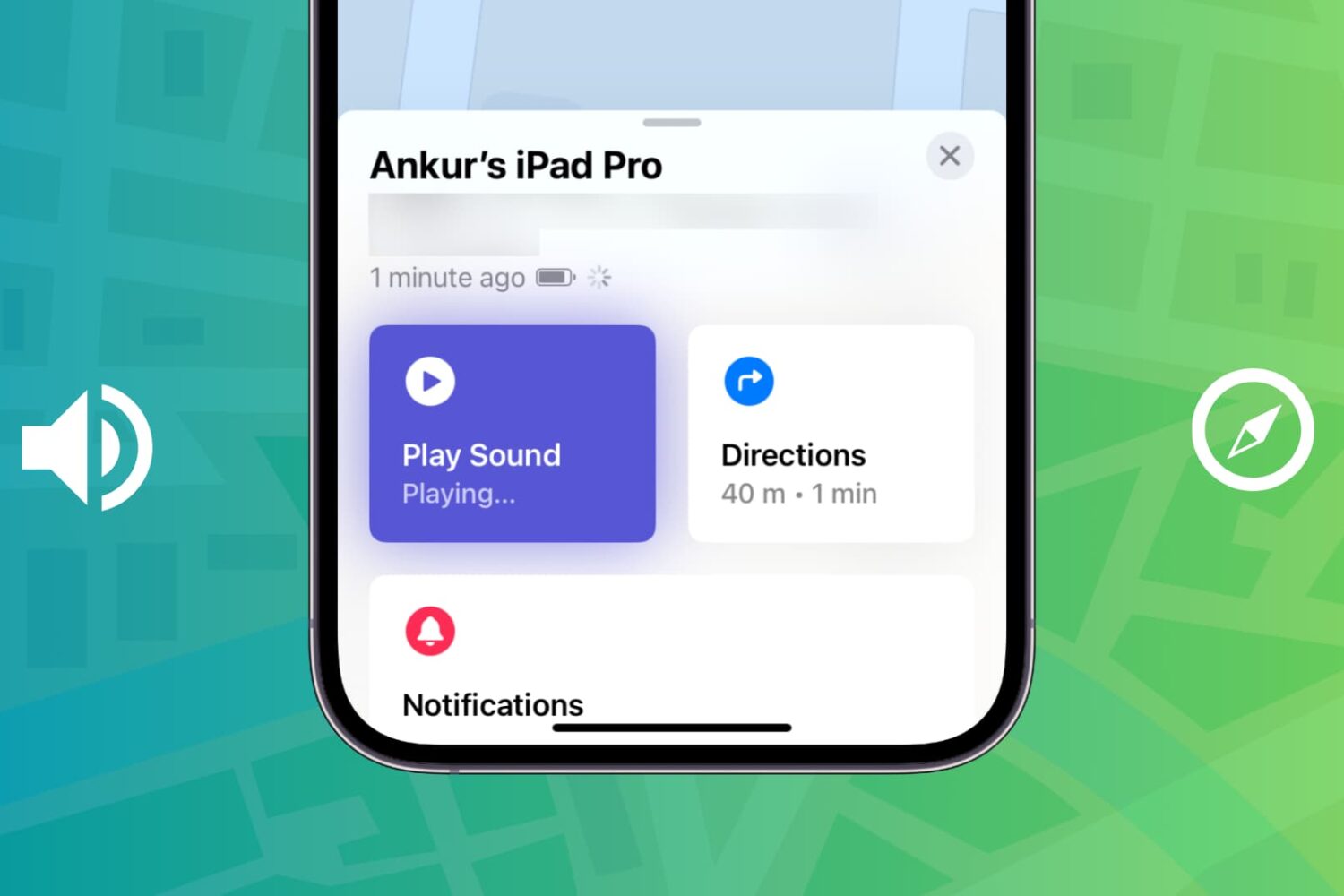 Play sound and get directions to track and recover your lost iPhone