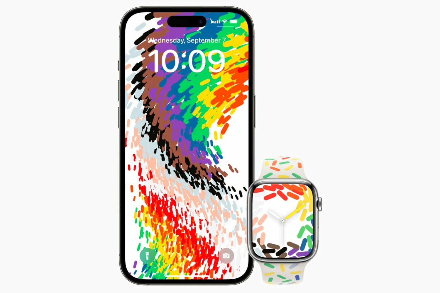 Pride Edition 2023 wallpaper on Apple Watch and iPhone