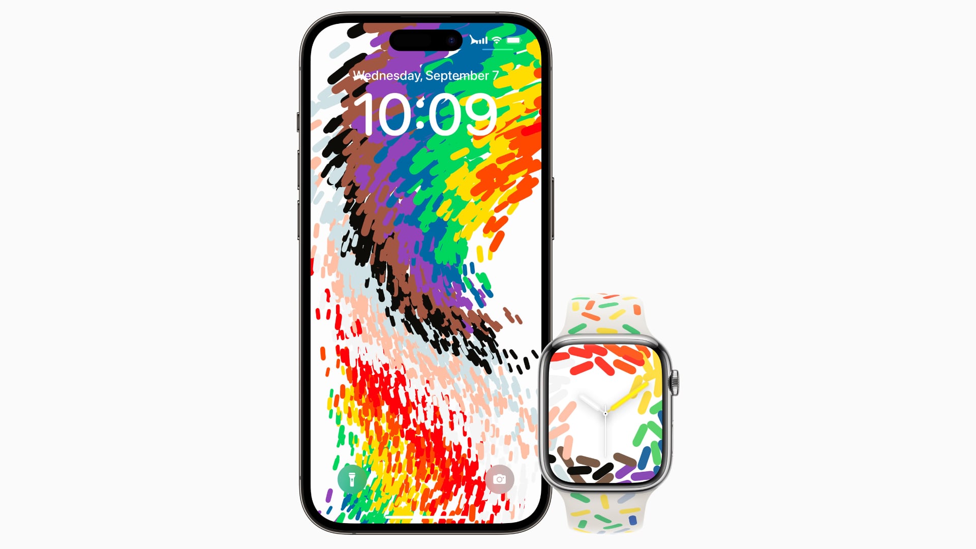 Pride Edition 2023 wallpaper on Apple Watch and iPhone