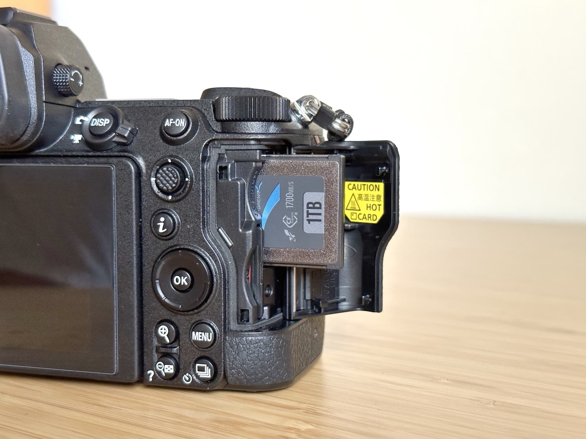 Sabrent CFExpress Type B card in Nikon Z6 ii camera body.