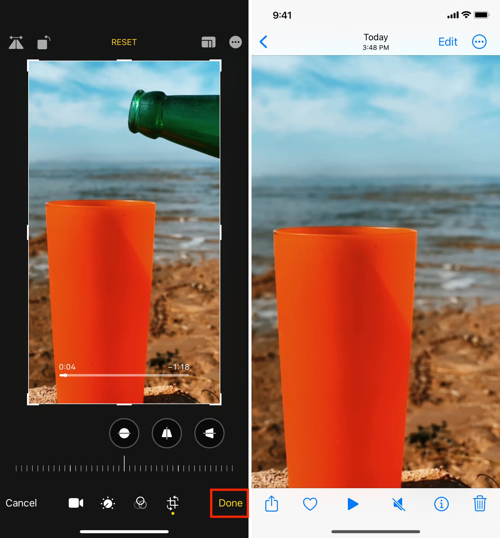 Save vertical video without black bars on iPhone