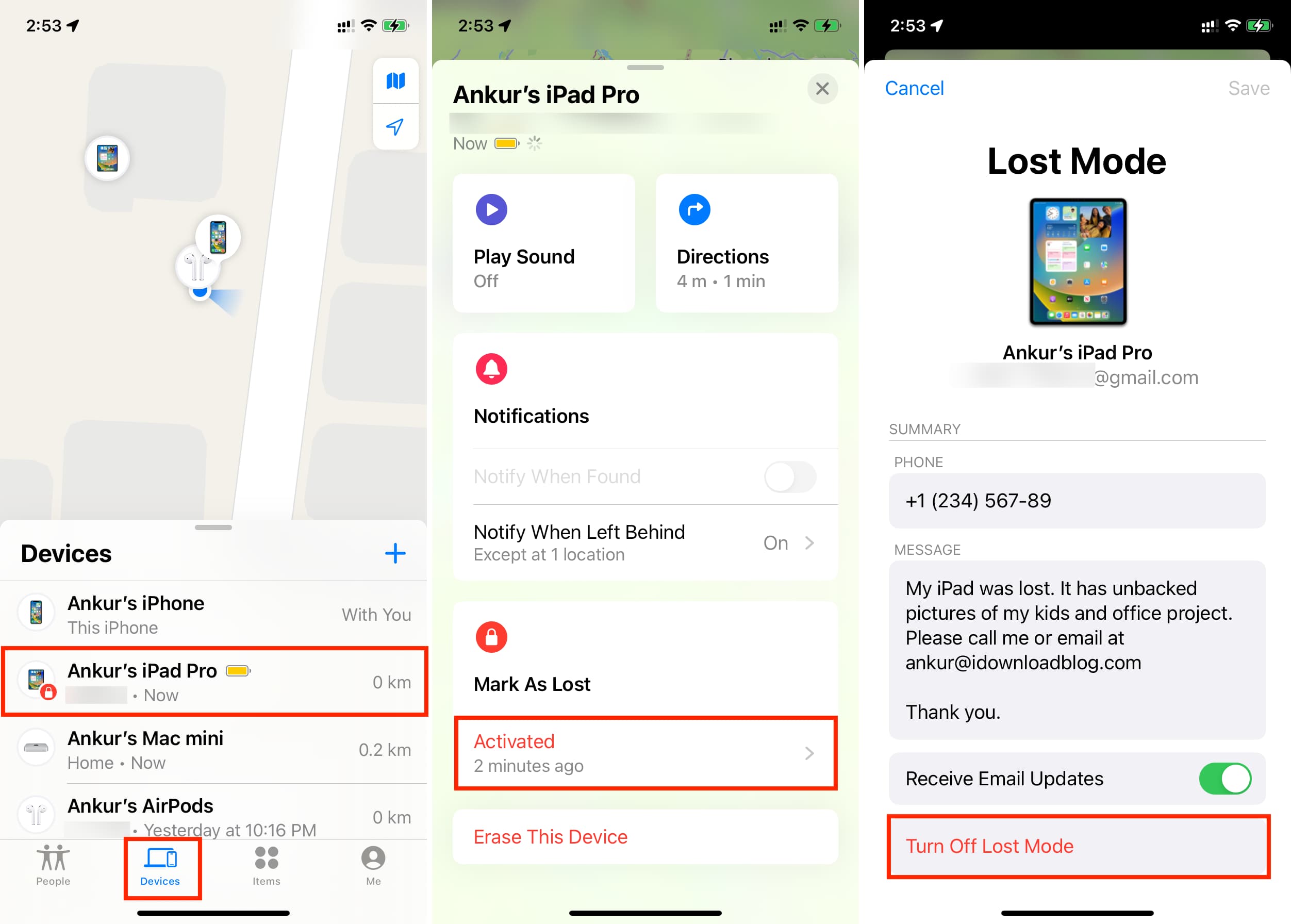 Turn off Lost Mode on iPhone or iPad from Find My