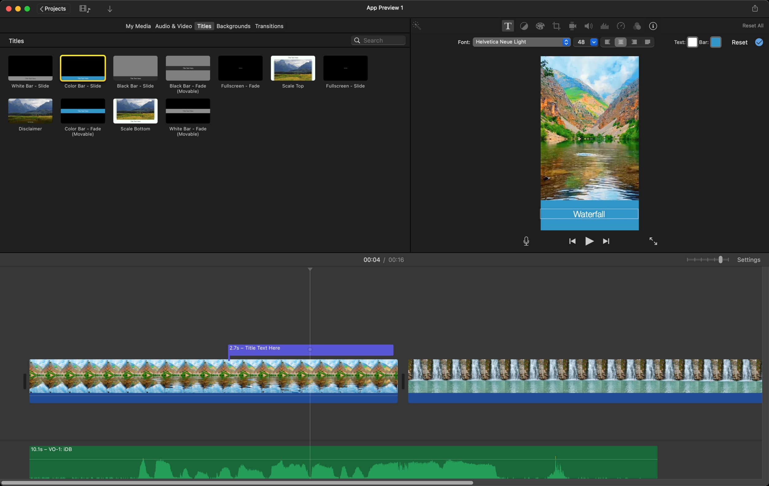 Working with vertical videos using App Preview in iMovie on Mac